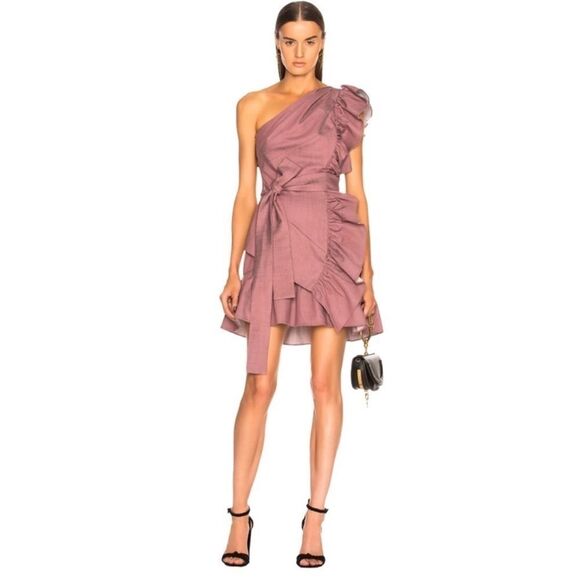 ALEXIS Adela One Shoulder Ruffle Mini Dress - Picture 1 of 12